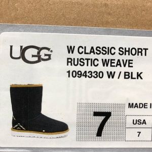 New Original UGG Classic Short Rustic Weave